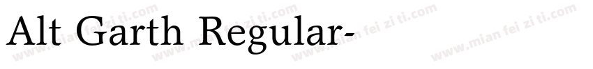 Alt Garth Regular字体转换